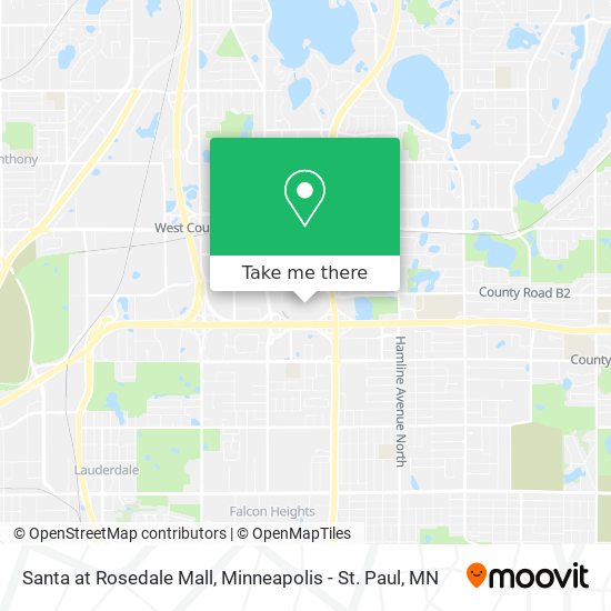 Santa at Rosedale Mall map