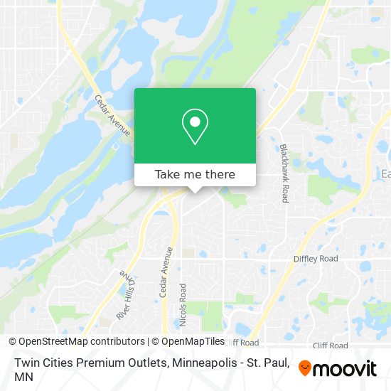 Mapa de Twin Cities Premium Outlets