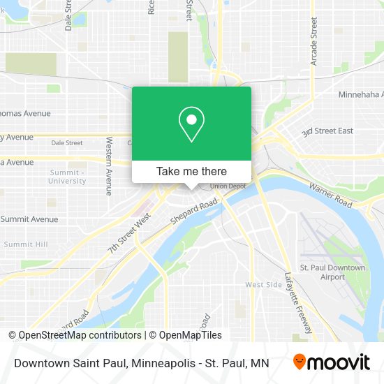 How to get to Downtown Saint Paul in St. Paul by Bus or Light Rail?