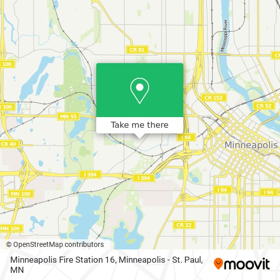 Minneapolis Fire Station 16 map