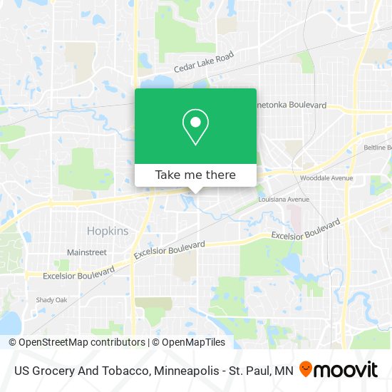 Mapa de US Grocery And Tobacco