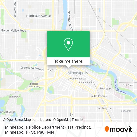 Mapa de Minneapolis Police Department - 1st Precinct