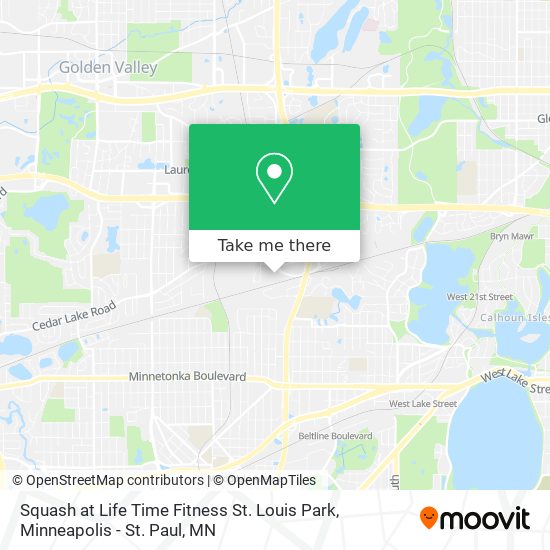 Squash at Life Time Fitness St. Louis Park map
