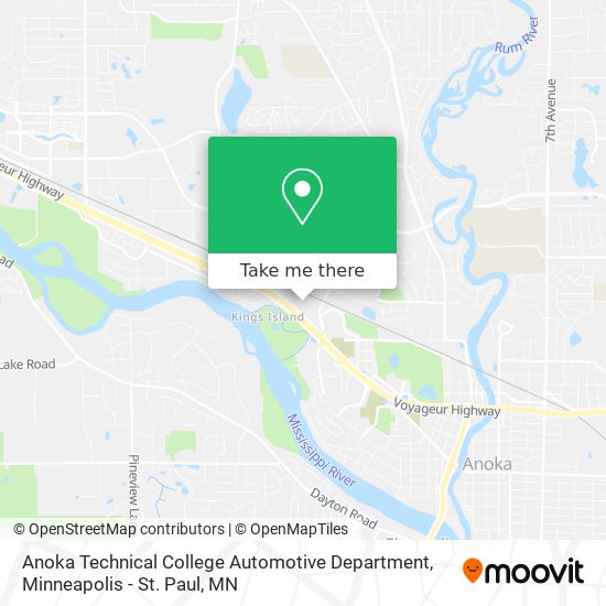 Anoka Technical College Automotive Department map