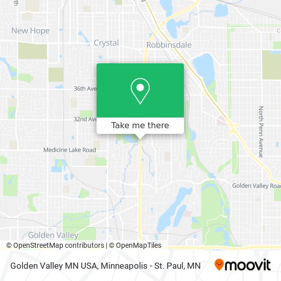 Golden Valley MN USA map