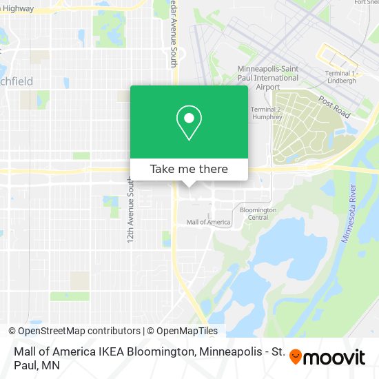 Mall of America IKEA Bloomington map