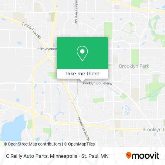 O'Reilly Auto Parts map