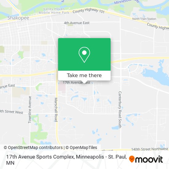 Mapa de 17th Avenue Sports Complex