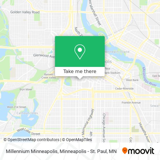 Millennium Minneapolis map