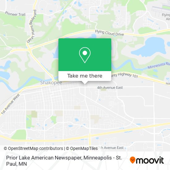 Mapa de Prior Lake American Newspaper