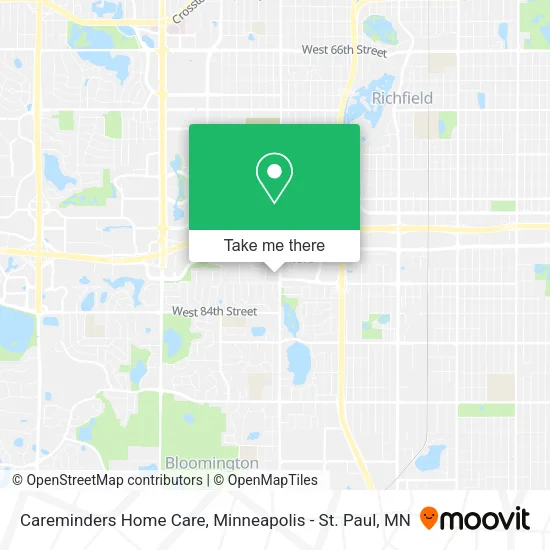 Careminders Home Care map