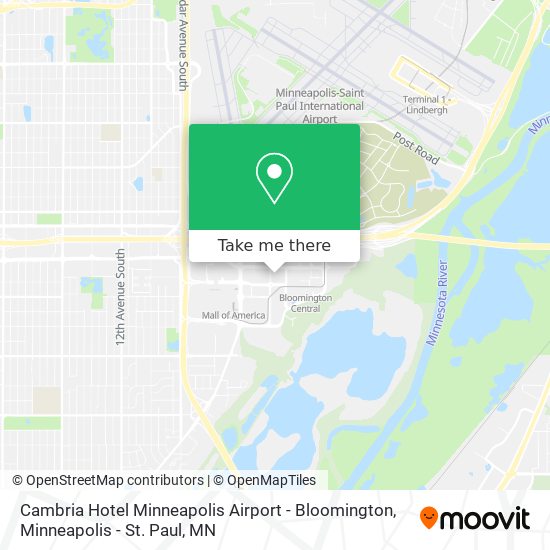 Cambria Hotel Minneapolis Airport - Bloomington map