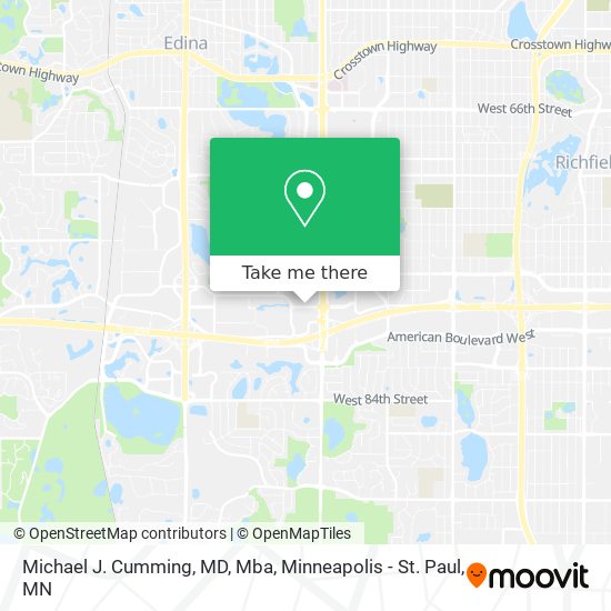 Michael J. Cumming, MD, Mba map