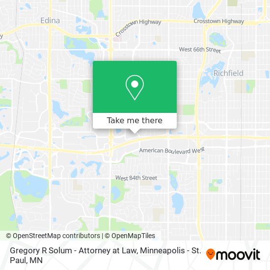 Gregory R Solum - Attorney at Law map