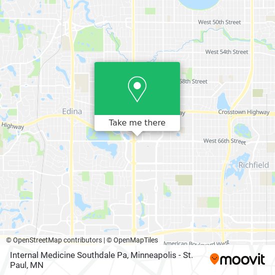 Internal Medicine Southdale Pa map