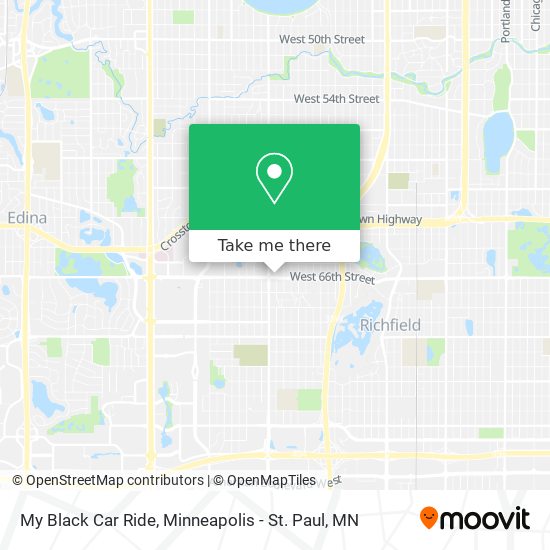 My Black Car Ride map