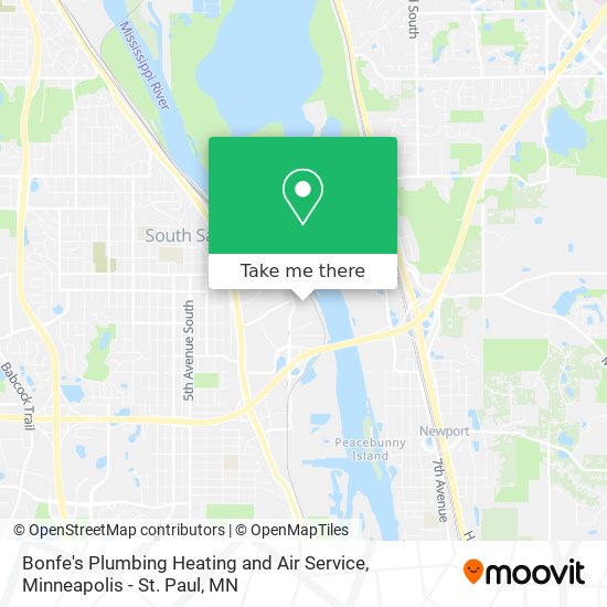 Mapa de Bonfe's Plumbing Heating and Air Service