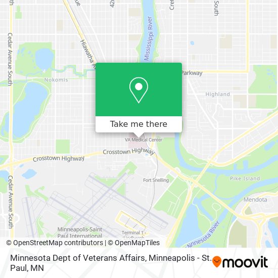 Mapa de Minnesota Dept of Veterans Affairs