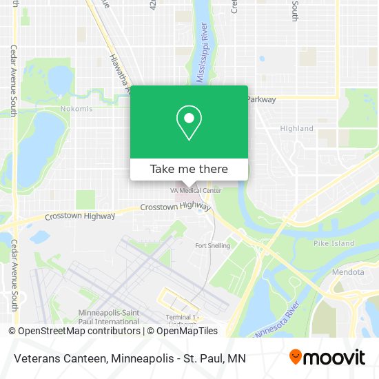 Veterans Canteen map