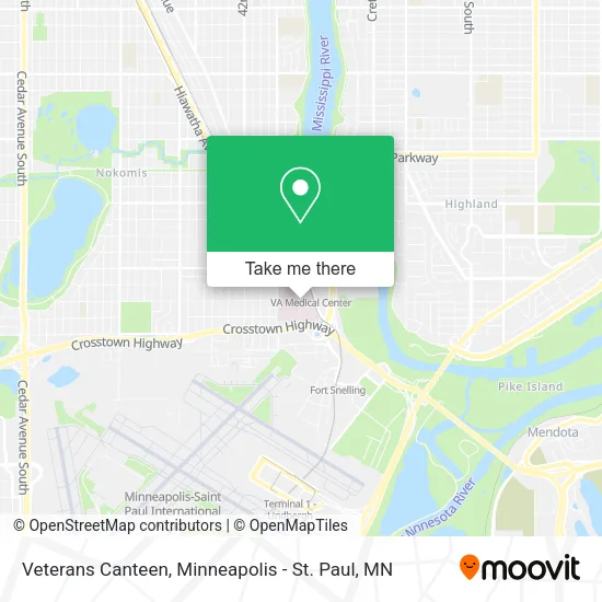 Veterans Canteen map
