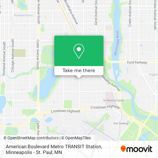 American Boulevard Metro TRANSIT Station map