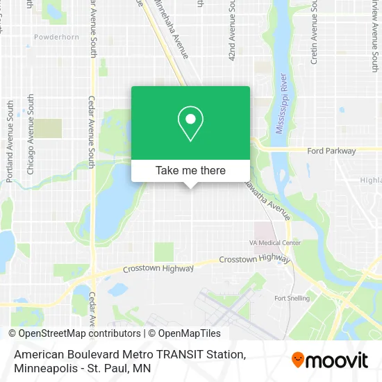 American Boulevard Metro TRANSIT Station map