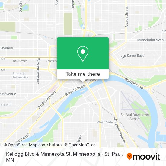 Mapa de Kellogg Blvd & Minnesota St