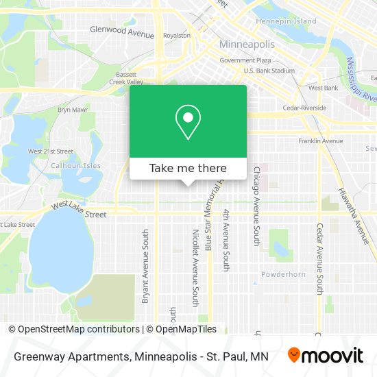Mapa de Greenway Apartments