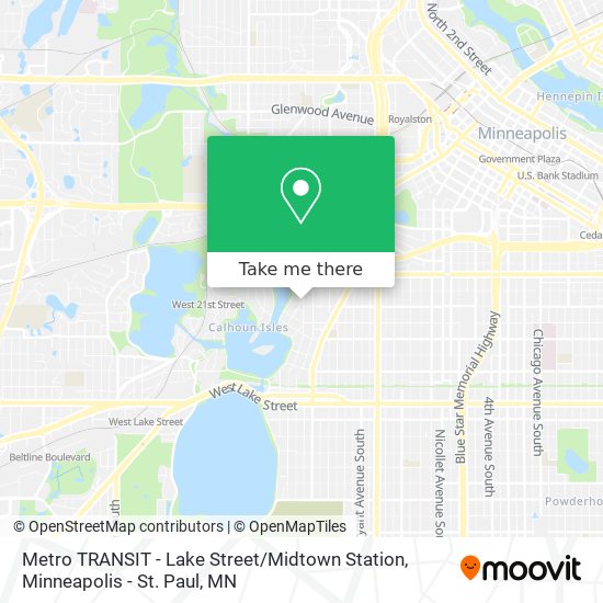 Metro TRANSIT - Lake Street / Midtown Station map