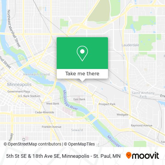 5th St SE & 18th Ave SE map
