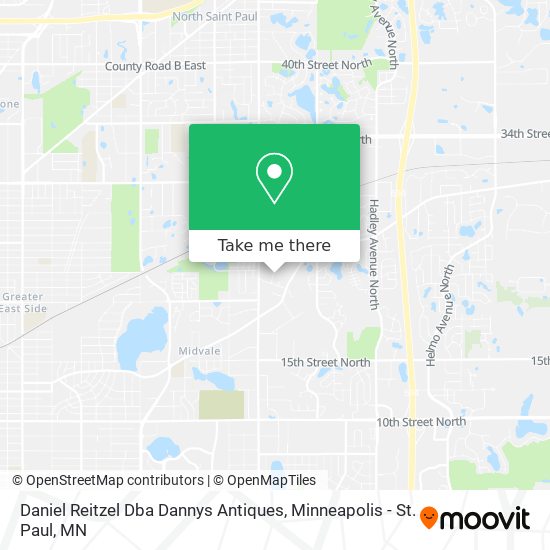 Daniel Reitzel Dba Dannys Antiques map
