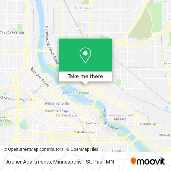 Mapa de Archer Apartments