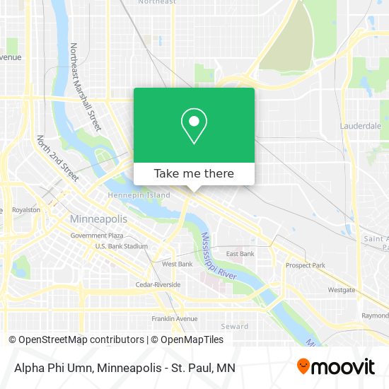 Alpha Phi Umn map