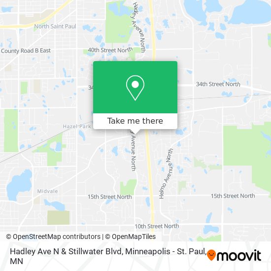 Hadley Ave N & Stillwater Blvd map