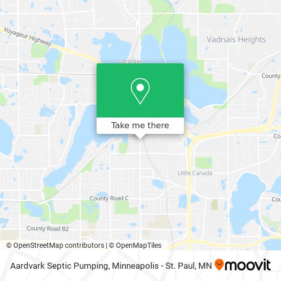 Aardvark Septic Pumping map