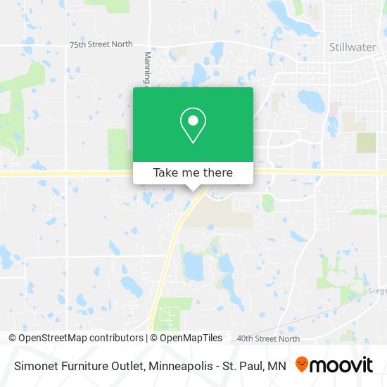 Simonet Furniture Outlet map