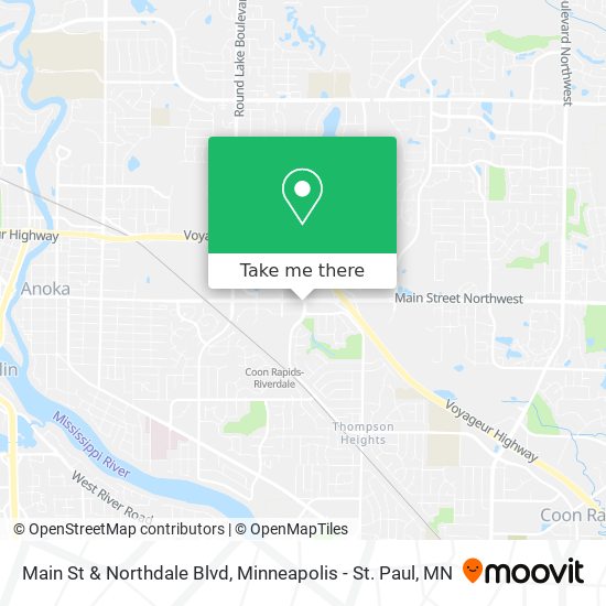 Main St & Northdale Blvd map
