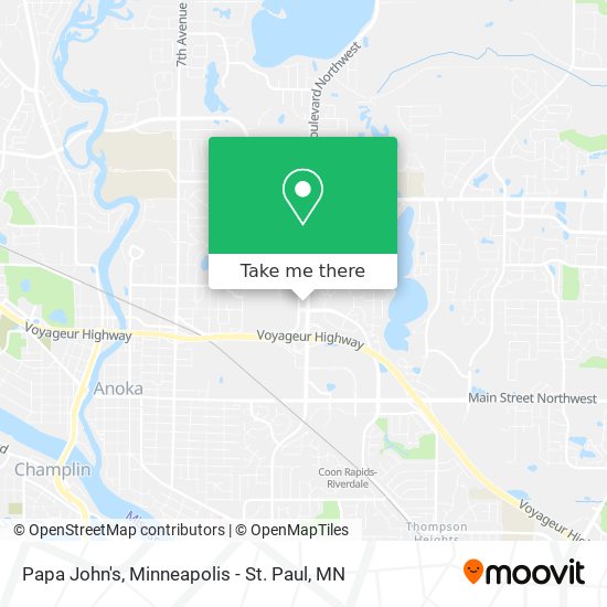 Papa John's map