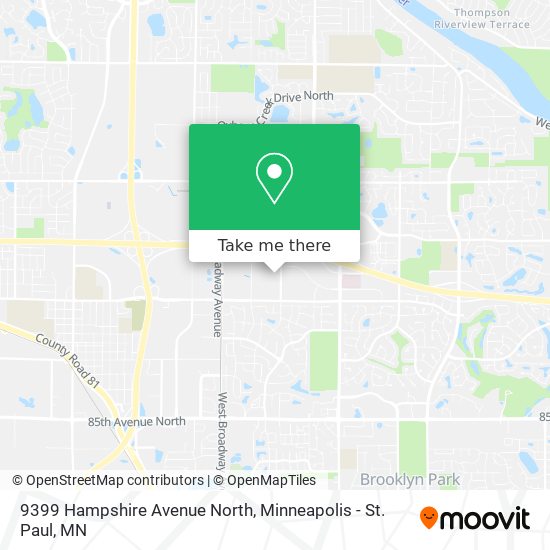 Mapa de 9399 Hampshire Avenue North