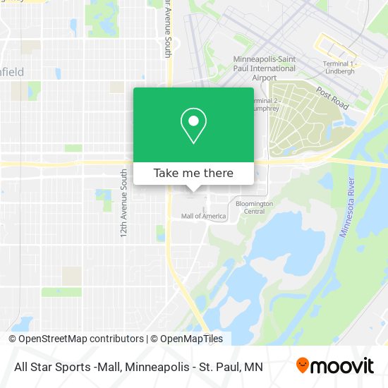 All Star Sports -Mall map