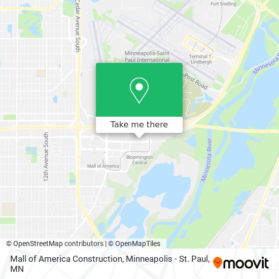 Mall of America Construction map