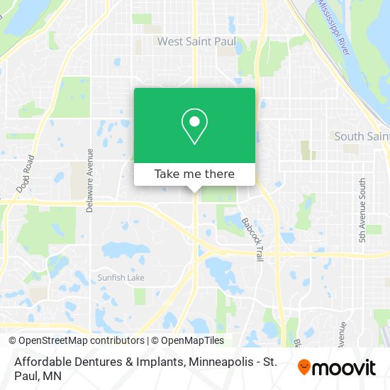Affordable Dentures & Implants map