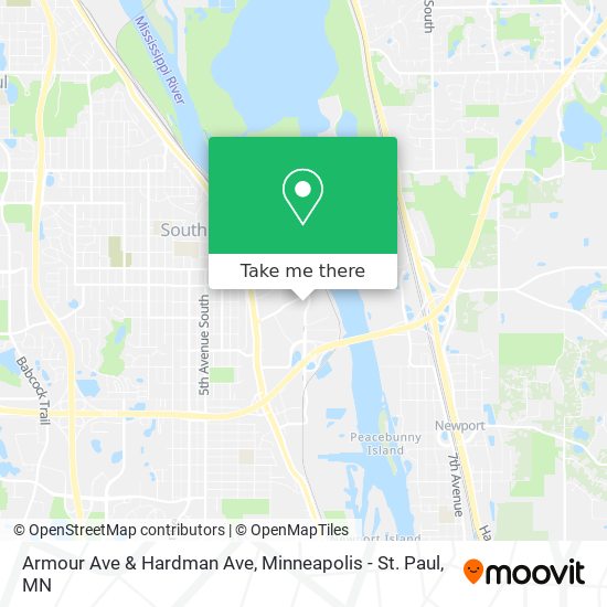 Armour Ave & Hardman Ave map