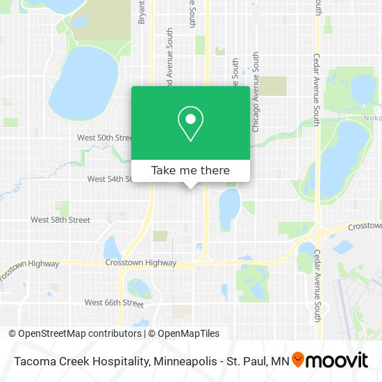 Tacoma Creek Hospitality map