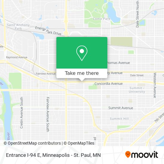 Entrance I-94 E map