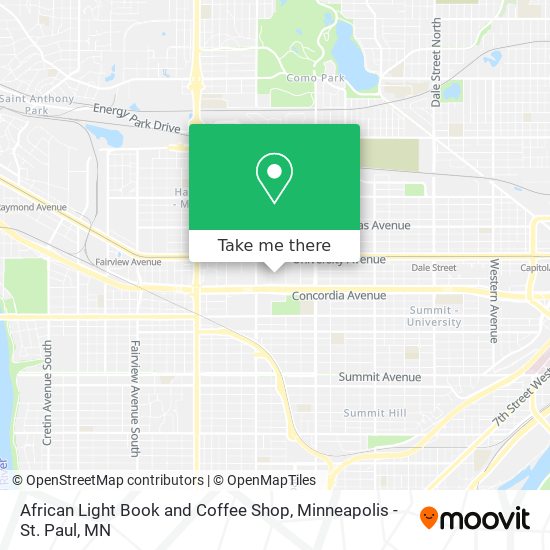 African Light Book and Coffee Shop map