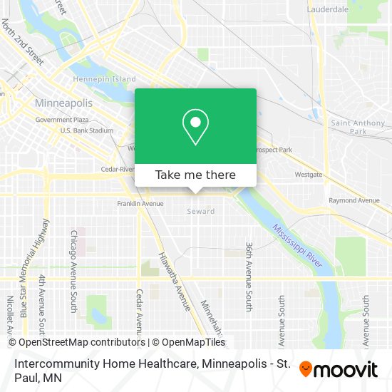 Intercommunity Home Healthcare map