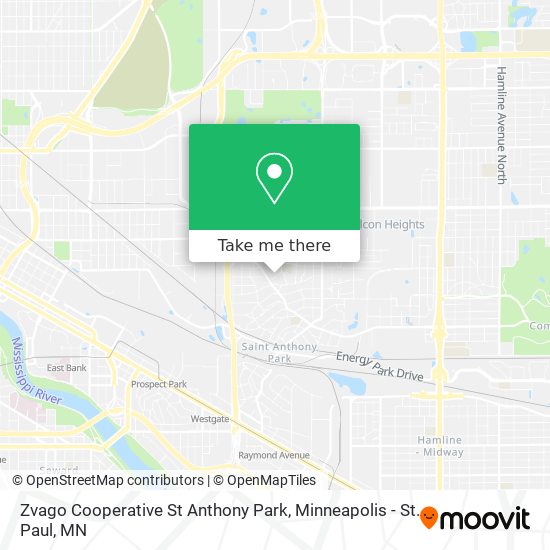 Zvago Cooperative St Anthony Park map