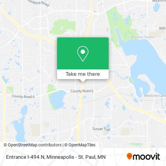Mapa de Entrance I-494 N