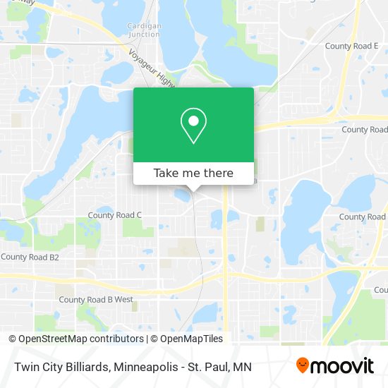 Twin City Billiards map